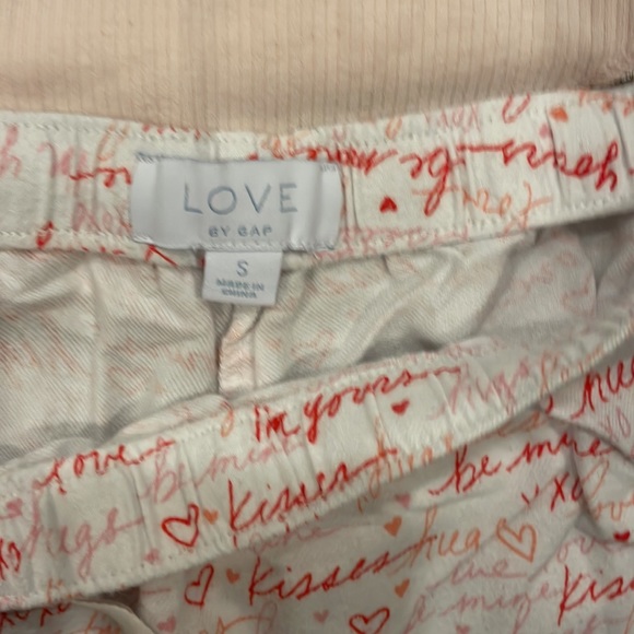 Love by Gap Women’s pink love print lounge pajama set size small - Picture 5 of 7